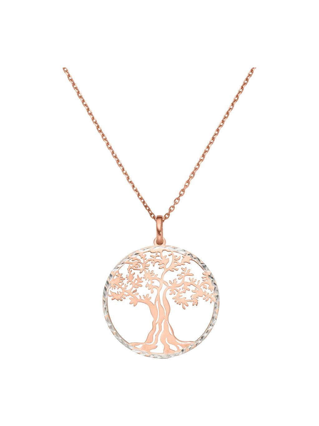 Produktbild von Anhänger mit Kette Lebensbaum Roségold