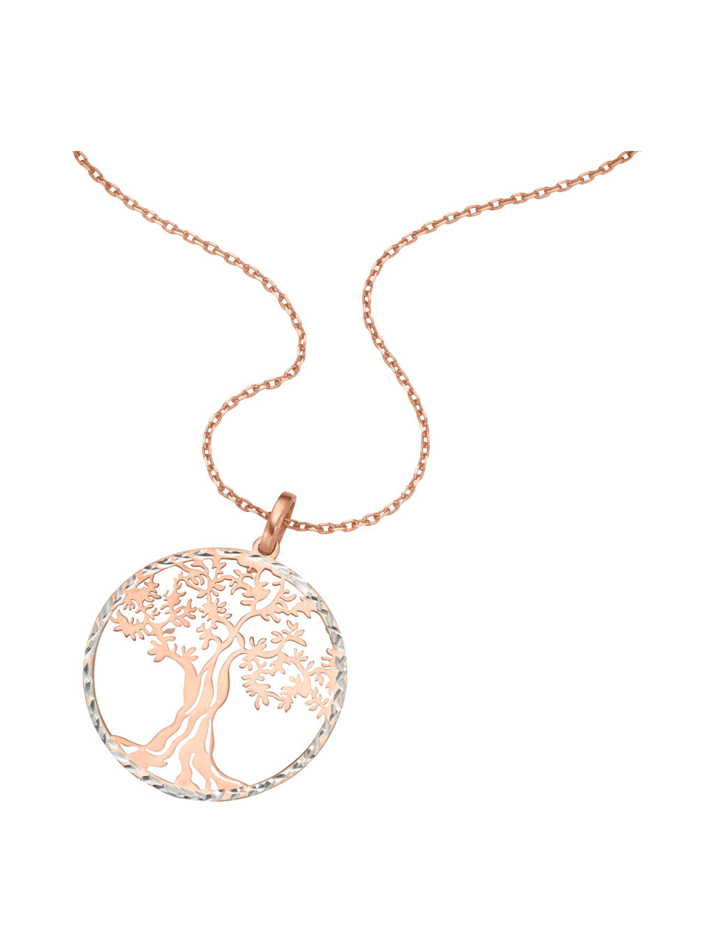 Produktbild von Anhänger mit Kette Lebensbaum Roségold